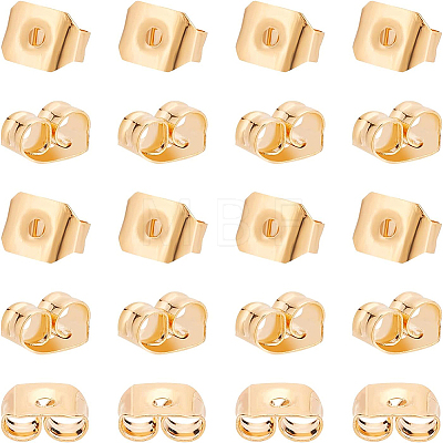 Brass Ear Nuts KK-BC0003-69G-1