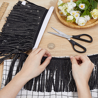 PU Imitation Leather Tassel Ribbon DIY-GF0013-45C-1
