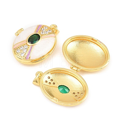 Brass Locket Pendants KK-D232-12G-01A-1