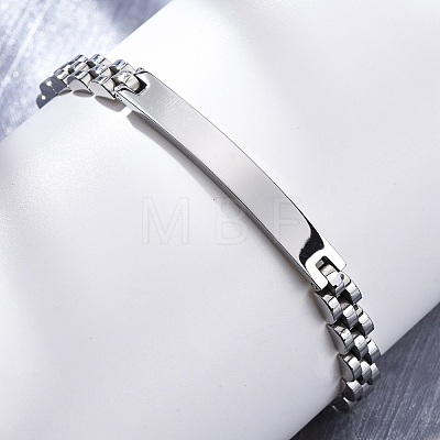 304 Stainless Steel Link Chain Bracelets BJEW-R018-21P-1