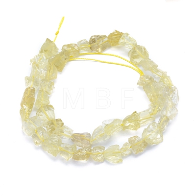 Raw Rough Natural Lemon Jade Beads Strands G-I279-B11-1