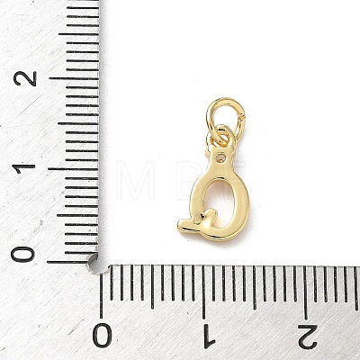 Brass Pave Clear Cubic Zirconia Charms KK-A273-01G-Q-1