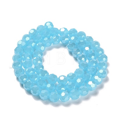 Electroplate Glass Beads Strands EGLA-A035-J8mm-A04-1