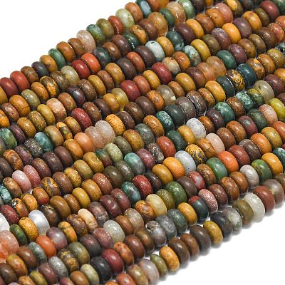 Natural Ocean Jasper Beads Strands G-P575-A36-4x2mm-1
