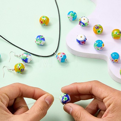 5Pcs Handmade Lampwork Beads LAMP-SZ0001-48C-1
