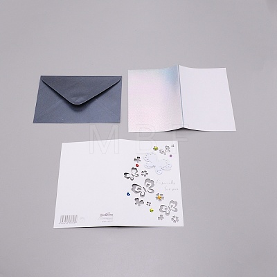 Hollow Out & Laser Paper Greeting Cards DIY-WH0258-35A-1