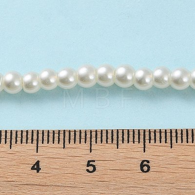 Baking Painted Pearlized Glass Pearl Round Bead Strands HY-Q003-4mm-02-1