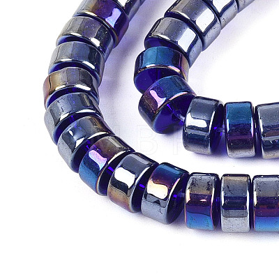 AB Color Plated Transparent Glass Beads Strands GLAA-T026-4x8mm-T05-1