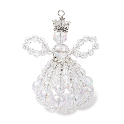 Transparent Acrylic Big Pendants PALLOY-MZ01193-01-1