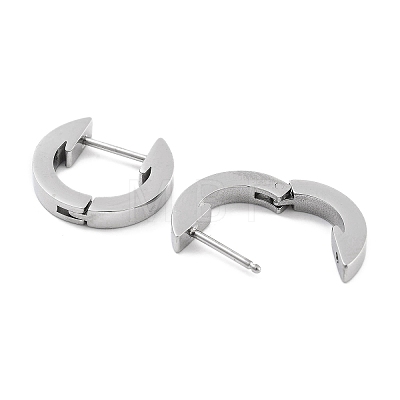 Tarnish Resistant 304 Stainless Steel Arrow Huggie Hoop Earrings for Women EJEW-C096-12P-1