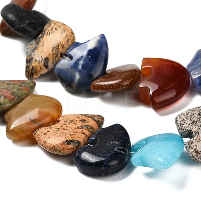 Natural & Synthetic Mixed Gemstone Beads Strands G-Z088-03-1