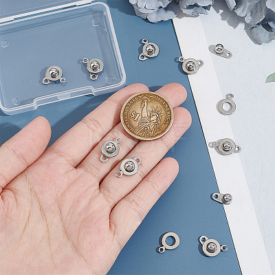 10Pcs Brass Snap Clasps KK-UN0001-73-1