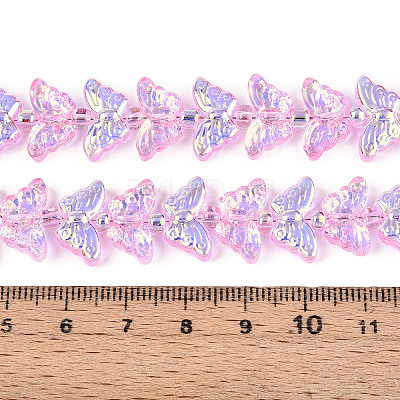 Transparency Electroplate Glass Beads Strands GLAA-T023-39A-04-1