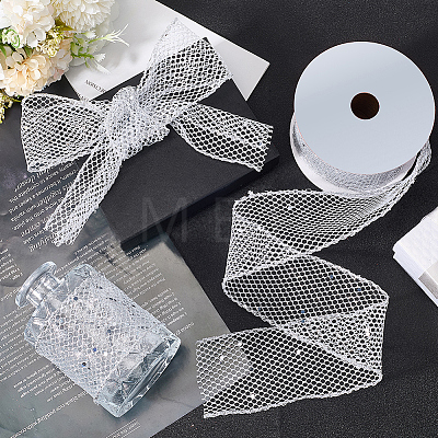 9M Sparkle Polyester Mesh Ribbon with Paillettes OCOR-WH20012-15E-1
