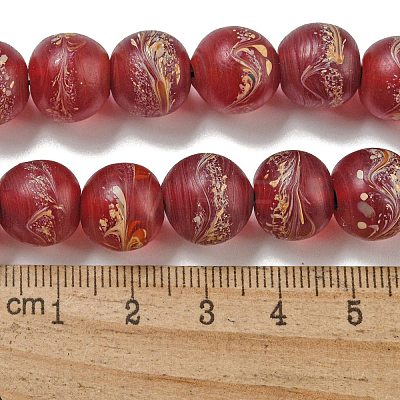 Handmade Lampwork Beads Strands BLOW-D006-07F-1