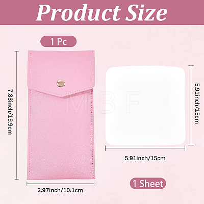 1Pc Rectangle PU Leather Eyeglass Cases AJEW-CN0007-01B-1