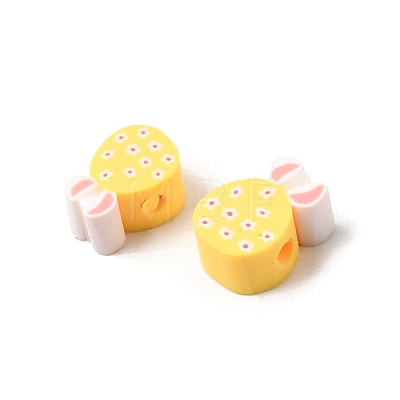 Easter Handmade Polymer Clay Beads CLAY-A006-01G-1