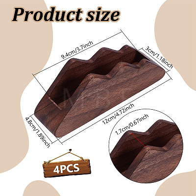 4Pcs Wood Desktop Business Card Holder AJEW-WA0003-56-1