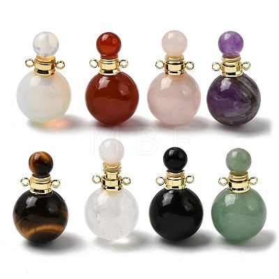 Natural & Synthetic Gemstone Perfume Bottle Pendants GG-CBA7610-02G-1