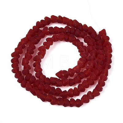 Frosted Transparent Glass Beads Strands GLAA-N016-4mm-26-1