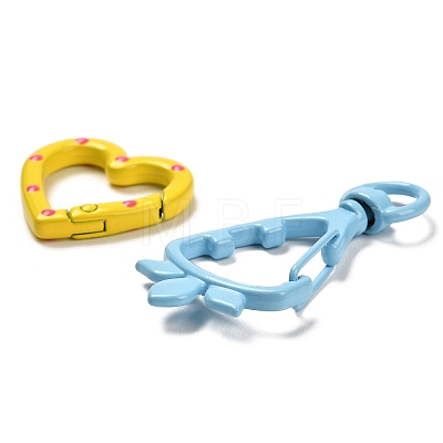 Spray Painted Alloy Clasps Set FIND-XCP0002-44-1