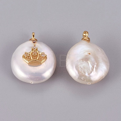 Natural Cultured Freshwater Pearl Pendants PEAR-F008-46G-1