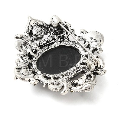Retro Alloy Rhinestone Rhombus Brooch JEWB-B022-01AS-02-1