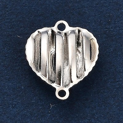 925 Sterling Silver 3D Holow Connector Charms STER-F058-02S-01-1