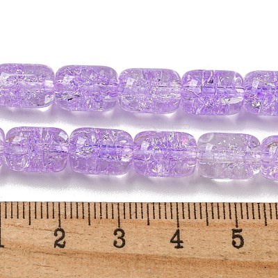 Transparent Crackle Glass Beads Strands GLAA-NH0001-04F-1