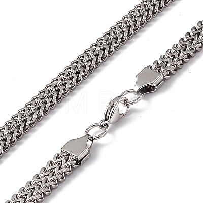 304 Stainless Steel Snake Chain Necklace with Lobster Claw Clasps for Men Women STAS-K249-01A-P-1
