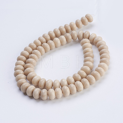 Natural Fossil Coral Beads Strands X-G-P354-07-8x5mm-1