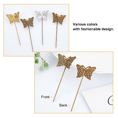 SUPERFINDINGS Butterflay Hair Stick Making Kit DIY-FH0003-45-1