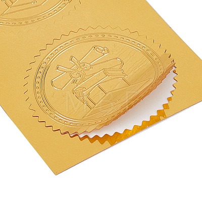 CRASPIRE Self Adhesive Gold Foil Embossed Stickers DIY-CP0003-01D-1