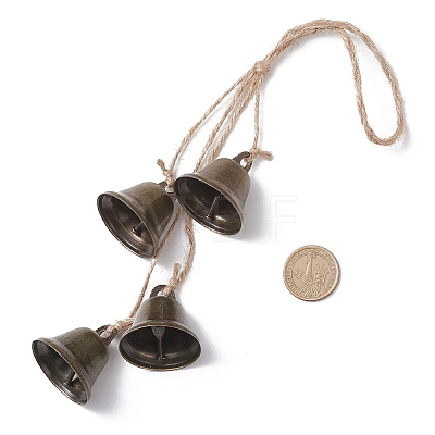 Iron Bell Pendant Decorations HJEW-JM04521-1