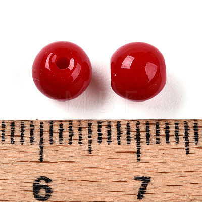 Opaque Solid Color Glass Beads GLAA-N007-6mm-A05-1