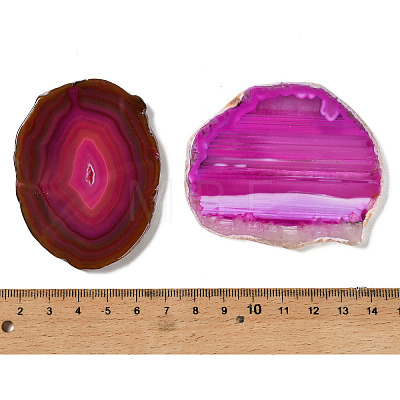 Natural Druzy Agate Slice Cabochons G-F826-E06-1