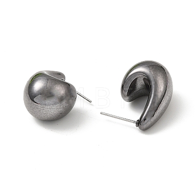 Teardrop Acrylic Stud Earrings EJEW-P251-02-1