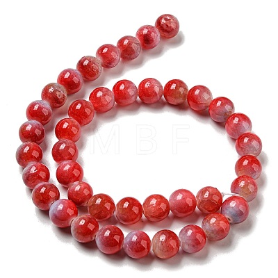 Dyed Natural White Jade Beads Strands G-F764-03D-1