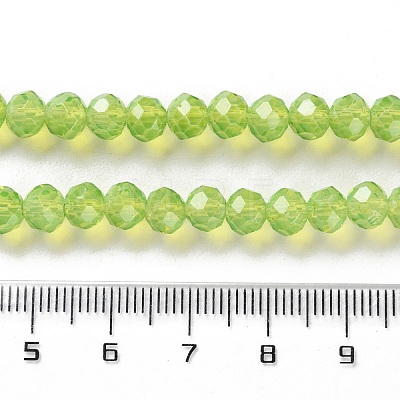 Baking Painted Transparent Glass Beads Strands DGLA-A034-J6MM-D07-1