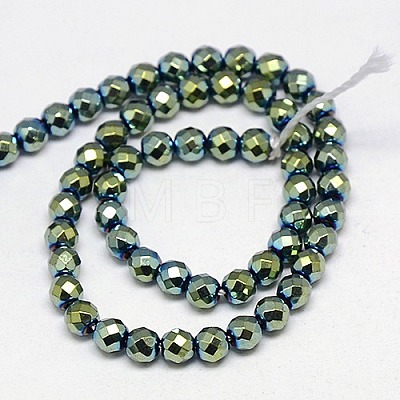 Electroplate Non-magnetic Synthetic Hematite Beads Strands G-J169B-2mm-06-1