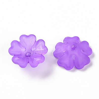 Transparent Frosted Acrylic Bead Caps MACR-S371-04A-747-1