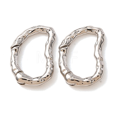Hammered Brass Spring Gate Rings KK-CBA90BB-04P-1