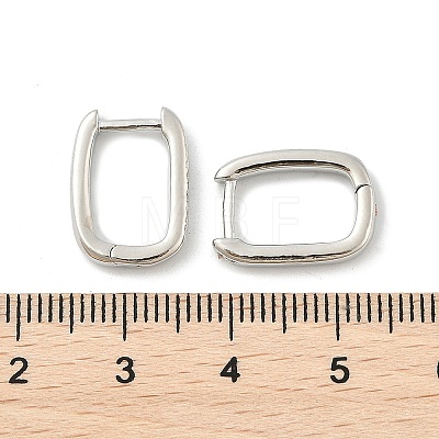 Brass Huggie Hoop Earrings LS-EJEW-L234-61-P-1