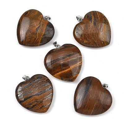 Natural Tiger Iron Pendants GG-K002-12A-14-1