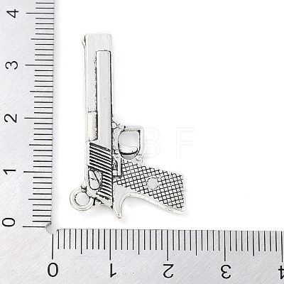 Tibetan Style Alloy Handgun/Pistol Pendants TIBEP-Q043-128-RS-1