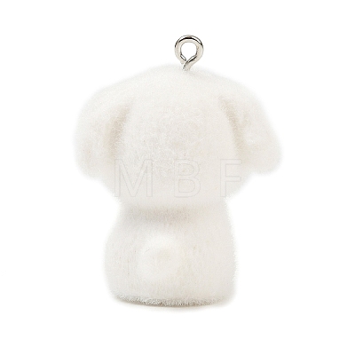 Animal Flocking Opaque Resin Pendants RESI-I353-01P-05-1
