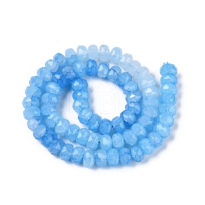Imitation Jade Crackle Glass Beads Strands GLAA-N068-01A-A09-1