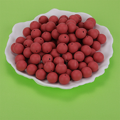 Round Silicone Focal Beads SI-JX0046A-94-1