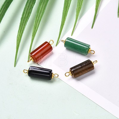 Natural & Synthetic Mixed Gemstone Link Connectors PALLOY-JF00889-1