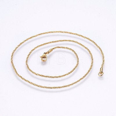 304 Stainless Steel Rope Chain Necklaces MAK-L015-11A-1